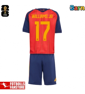 Spanien Nico Williams #17 Hemmatröja Barn VM 2026 Kortärmad (+ Korta byxor)